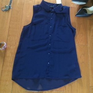 Forever 21 Navy woven top