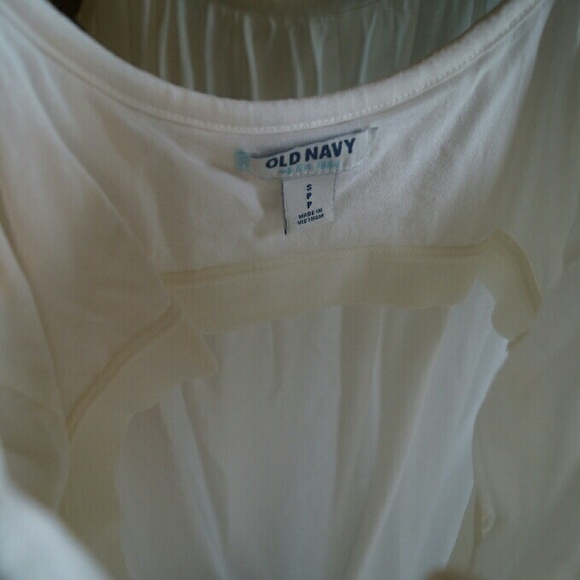 Old Navy white tank top with built in bra - Picture 2 of 2