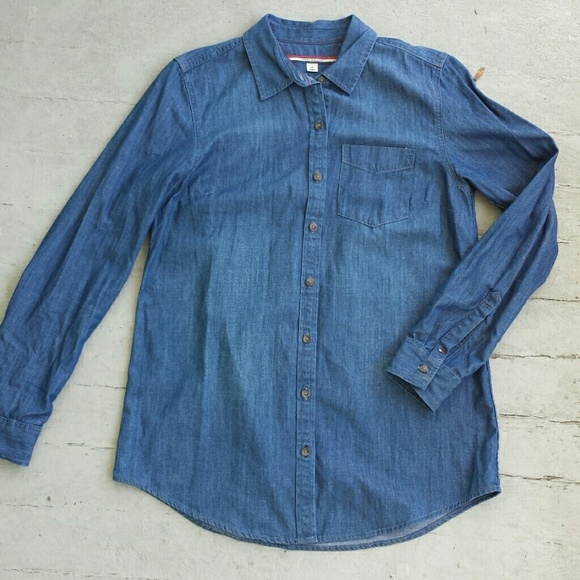 Tommy Hilfiger Tops - Longsleeve denim button down tunic