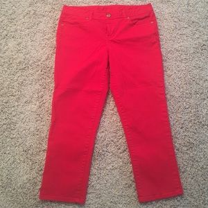 Red Tory Burch jeans
