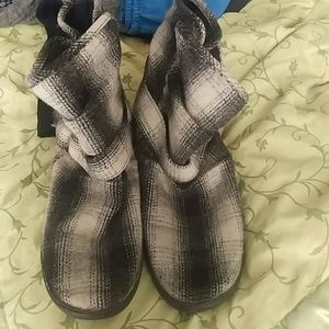 Plaid booties