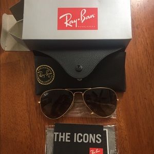 NEW RAY-BAN BROWN GRADIENT AVIATORS