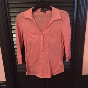 Button Down Coral Shirt