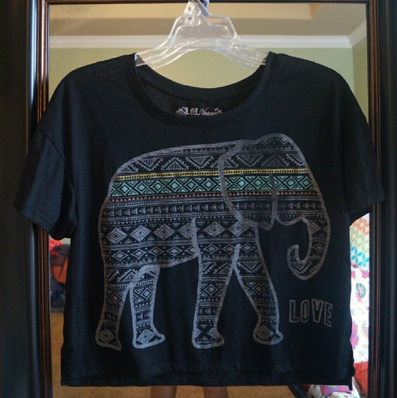 Elephant Aztec crop top by L.O.L. Vintage - Picture 1 of 1