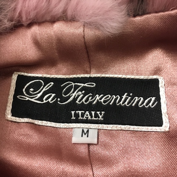 Pink Suede vest with real rabbit fur. - Picture 4 of 4