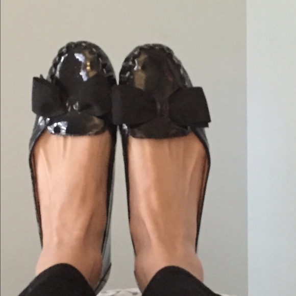 Kate spade black patent leather shoes