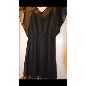 Express Black Sheer Dress