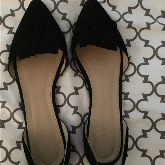 Jcrew suede flats with tassel