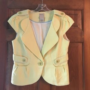 Anthropologie cap sleeve blazer top