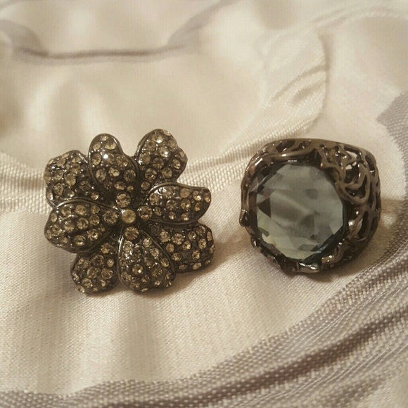 Two costume cocktail rings