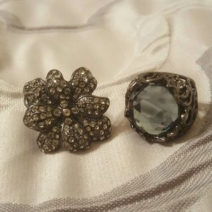Two costume cocktail rings