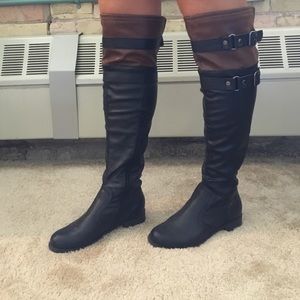 Soda black/brown boots