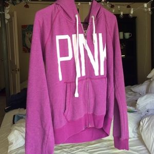 Purple PINK Zip Up Sweatshirt