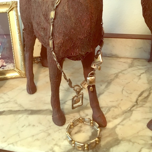 Pewter earring, necklace and bracelet set
