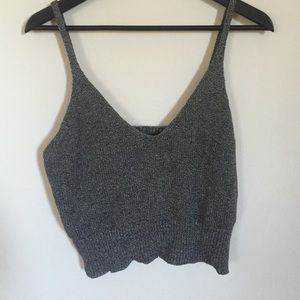 Cropped knitted tank