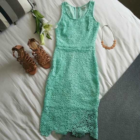 Mint high low lace dress - Picture 1 of 4