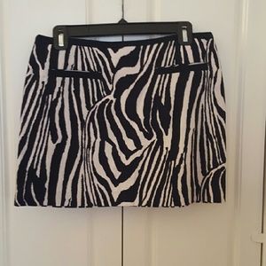 Zebra print mini skirt