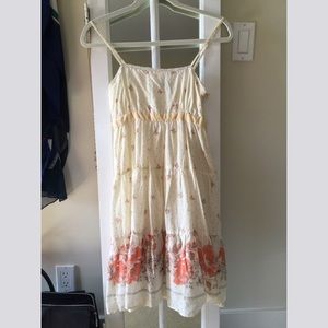 Delia's beige floral cotton dress
