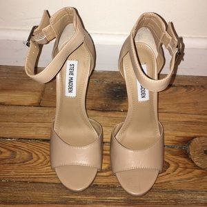 Peep toe single sole heels