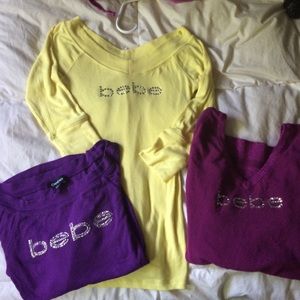 3 Bebe Shirts/Sweater