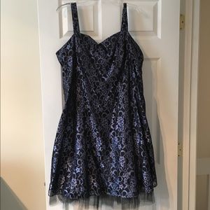 Blue Floral Tulle Dress - Price Firm