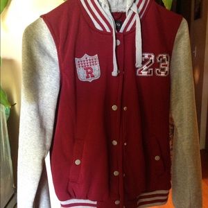 Red and Grey Varsity Jacket