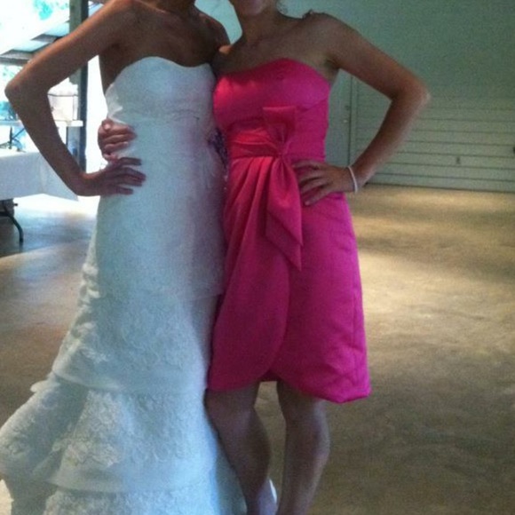 Fuchsia Alfred Angelo Bridesmaid Dress - Picture 5 of 5