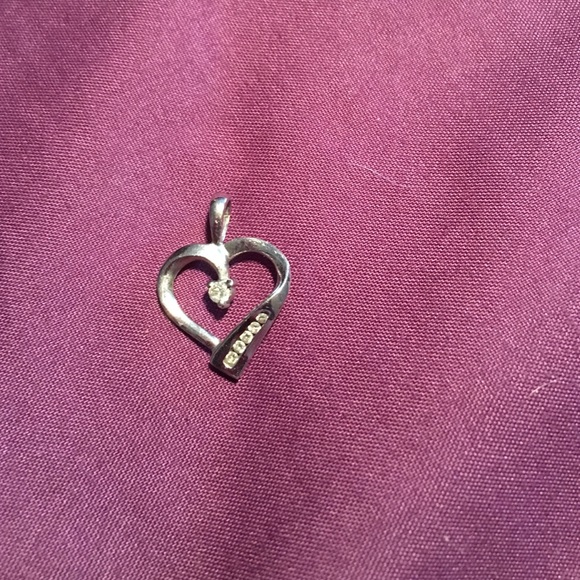 Heart charm, silver
