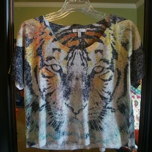 Tiger face crop top