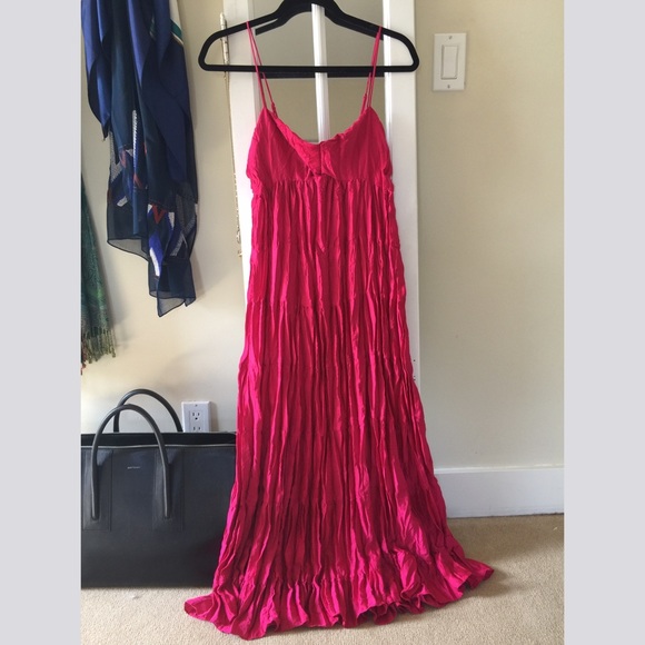 Ann Taylor pink ruffled dress