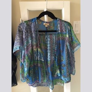 Multicolored blouse coverup