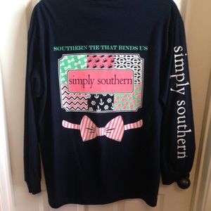 ✨BRAND NEW✨Navy Simply Southern Long Sleeve