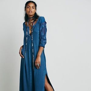 NWT Free people blue maxi dress