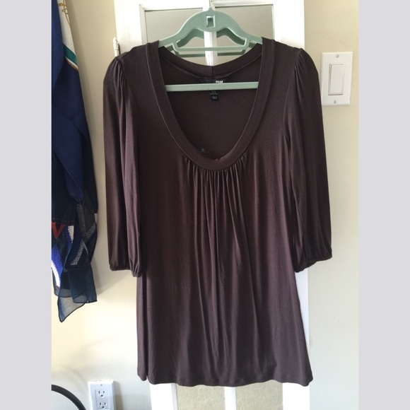 H&M brown cotton shift dress