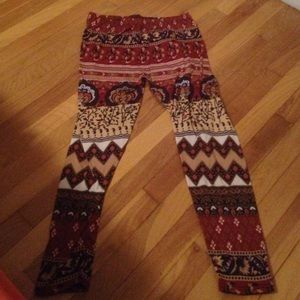 Warm multi colored leggings