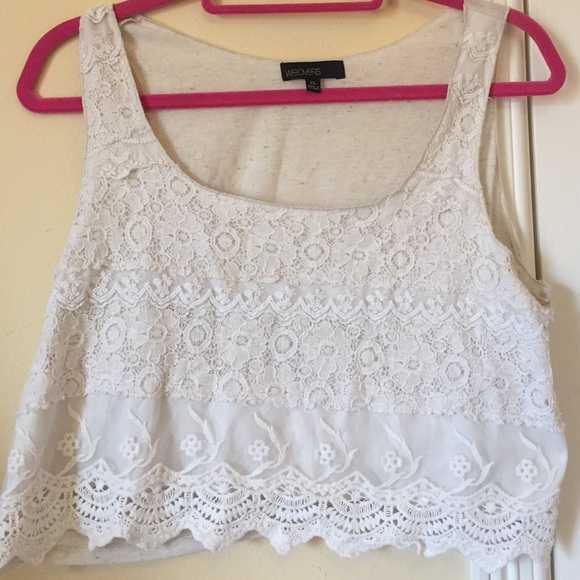White Lace Crop top