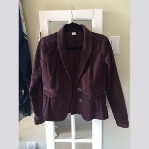 J. Crew burgundy corduroy blazer