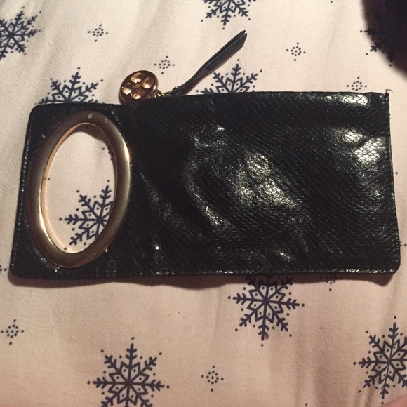 Beautiful black and gold Iman clutch