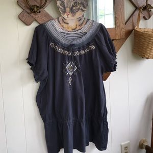 Gray  jersey tunic top