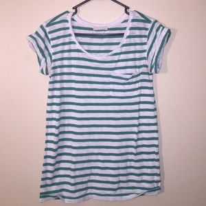 Green striped tee