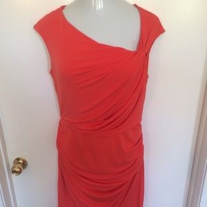 Orange Grecian Dress Sz L
