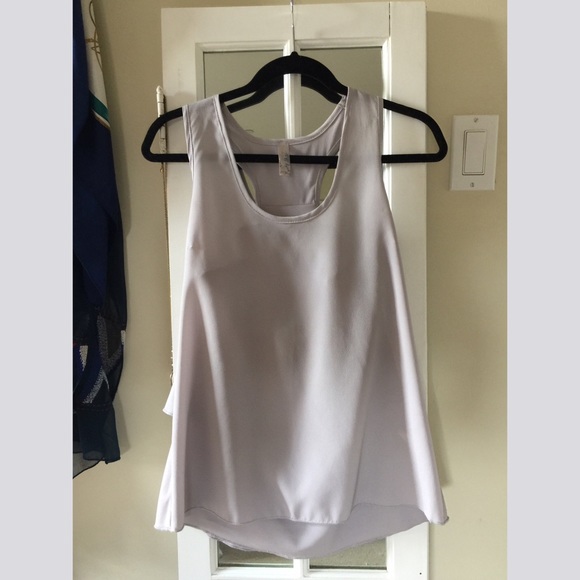 Francesca's gray blouse