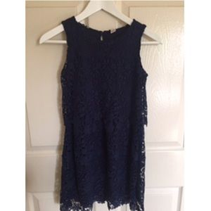 ZARA Kids Navy Blue Lace Dress 11-12