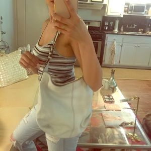 NWOT. White leather Purse!