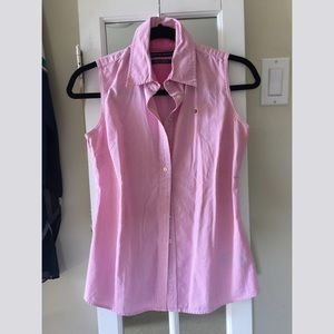 Tommy Hilfiger button down sleeveless tank