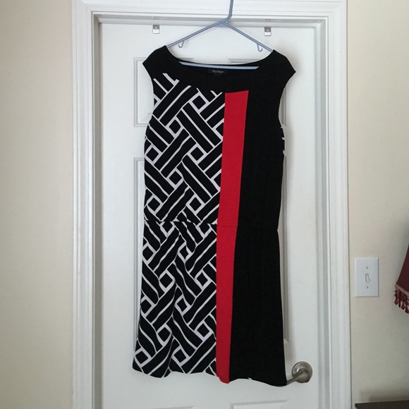 Pop of red dress