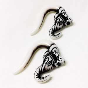 Acrylic elephant earrings