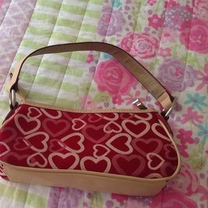 Red with tan hearts handbag!