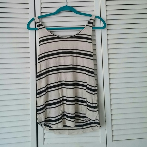 Black & White Striped Tank - Picture 1 of 2