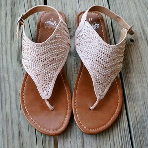 Light Pink Flat Sandals